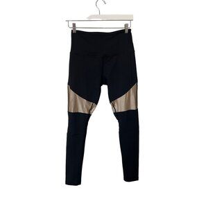 Zella Black & Gold Contrast Active Leggings